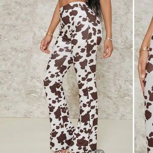 Brown cow print pants!